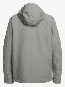 Best Sale Quiksilver Mission Solid Insulated Snow Jacket Heather Grey
