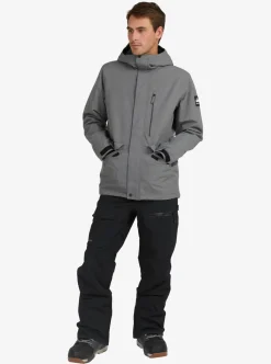 Best Sale Quiksilver Mission Solid Insulated Snow Jacket Heather Grey