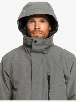 Best Sale Quiksilver Mission Solid Insulated Snow Jacket Heather Grey