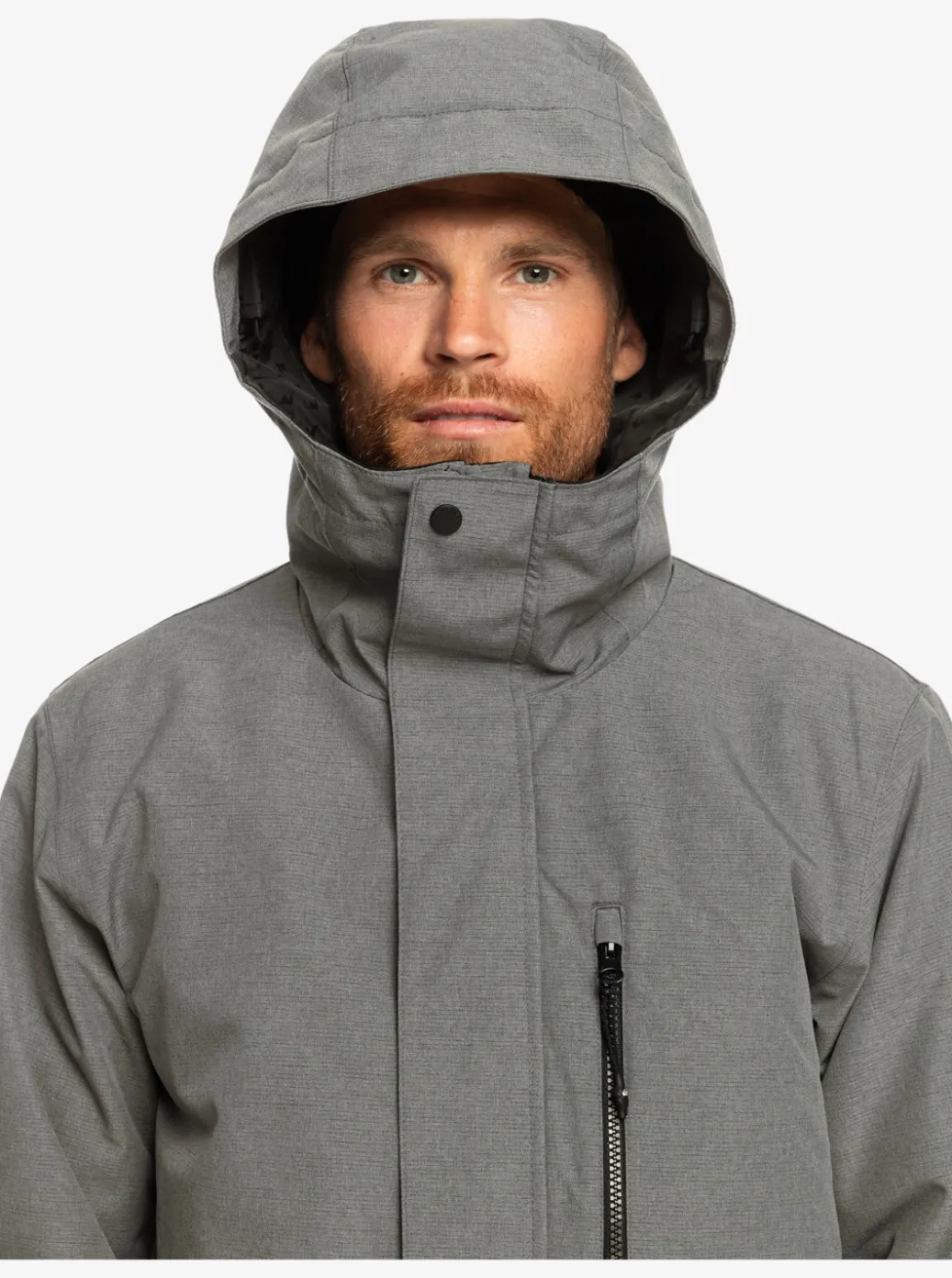 Best Sale Quiksilver Mission Solid Insulated Snow Jacket Heather Grey