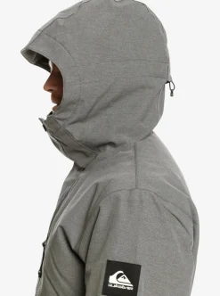 Best Sale Quiksilver Mission Solid Insulated Snow Jacket Heather Grey