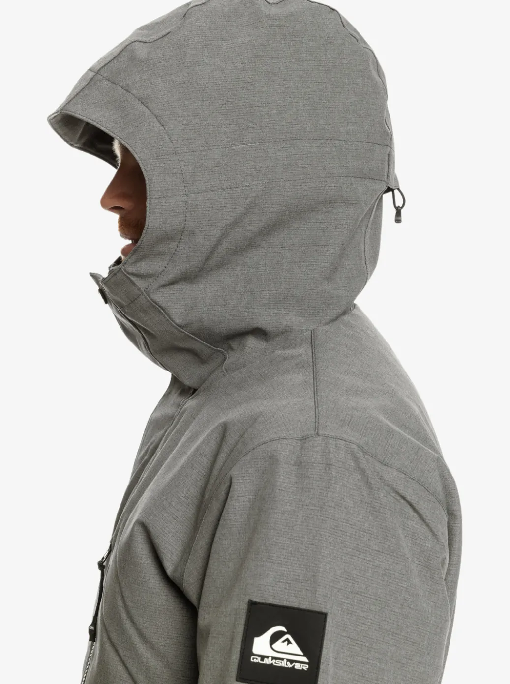 Best Sale Quiksilver Mission Solid Insulated Snow Jacket Heather Grey