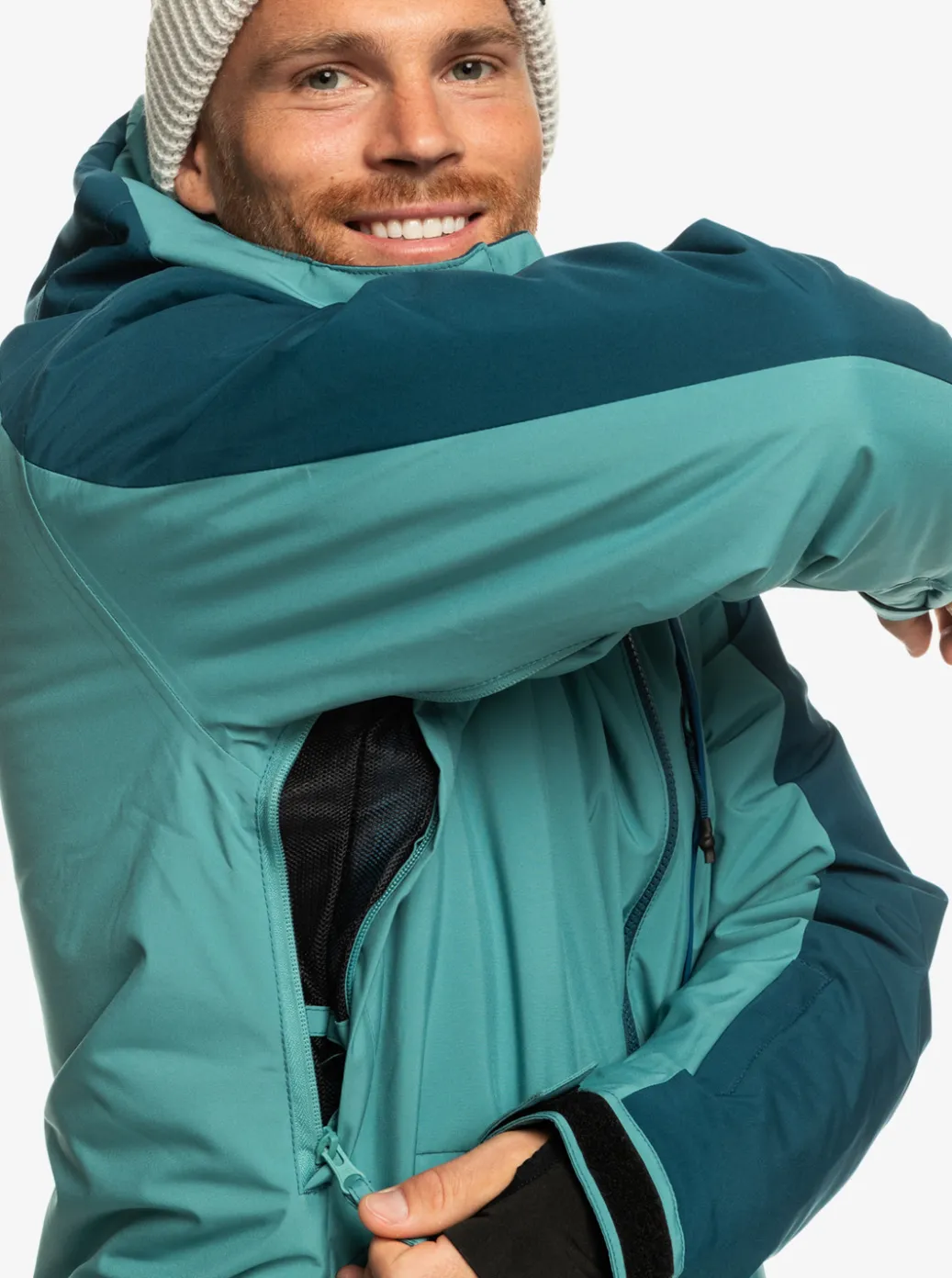Hot Quiksilver Mission Technical Snow Jacket Brittany Blue