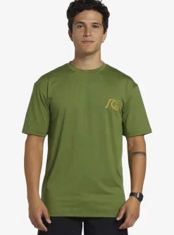 Shop Quiksilver Mix Session Upf 50 Short Sleeve Surf Tee Dill