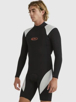 Hot Quiksilver 2/2Mm Capsule Saturn Long Sleeve Spring Suit Black/Lunar Rock