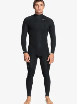 New Quiksilver 3/2Mm Everyday Sessions Back Zip Wetsuit Black