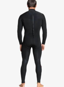New Quiksilver 3/2Mm Everyday Sessions Back Zip Wetsuit Black