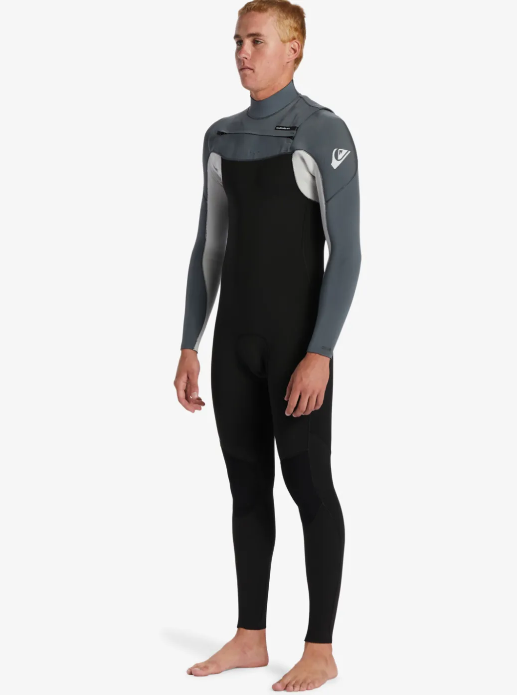 Online Quiksilver 3/2Mm Everyday Sessions Chest Zip Wetsuit Black/ Ash