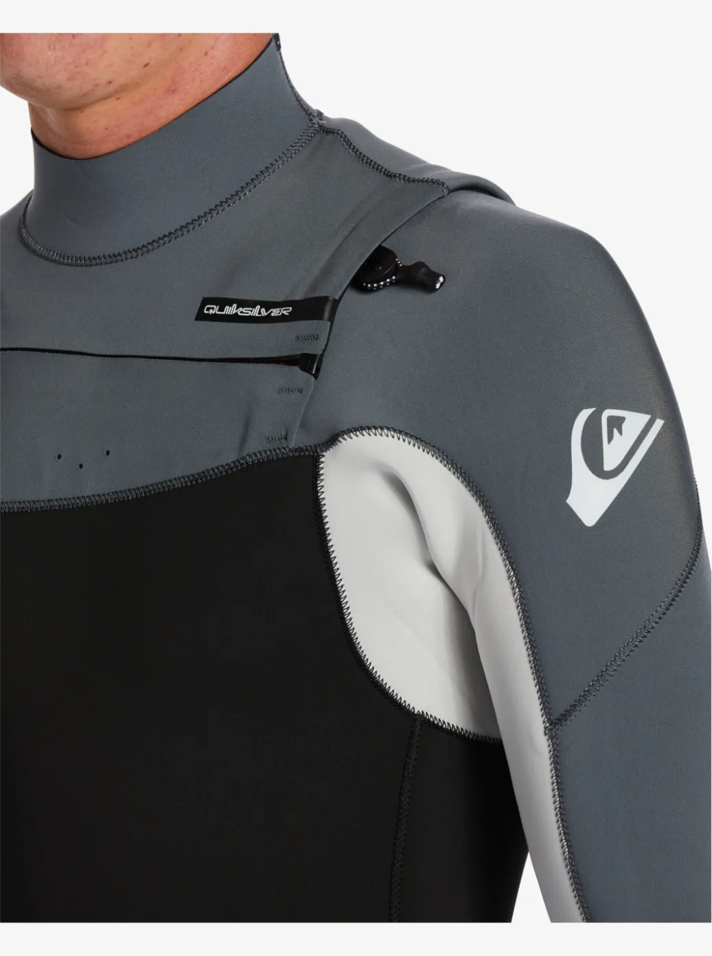Online Quiksilver 3/2Mm Everyday Sessions Chest Zip Wetsuit Black/ Ash