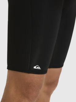 Shop Quiksilver 2/2Mm Everyday Sessions Short Sleeve Back Zip Springsuit Black/Gun Metal