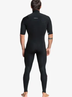 Discount Quiksilver 2/2Mm Everyday Sessions Short Sleeve Chest Zip Springsuit Black