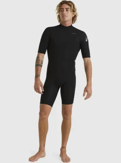Best Sale Quiksilver 2/2Mm Everyday Sessions Short Sleeve Back Zip Springsuit Black