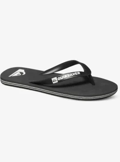 Cheap Quiksilver Molokai Flip-Flops Black/Black/White