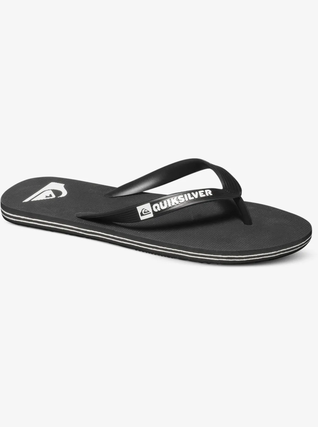 Cheap Quiksilver Molokai Flip-Flops Black/Black/White