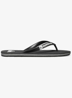 Cheap Quiksilver Molokai Flip-Flops Black/Black/White