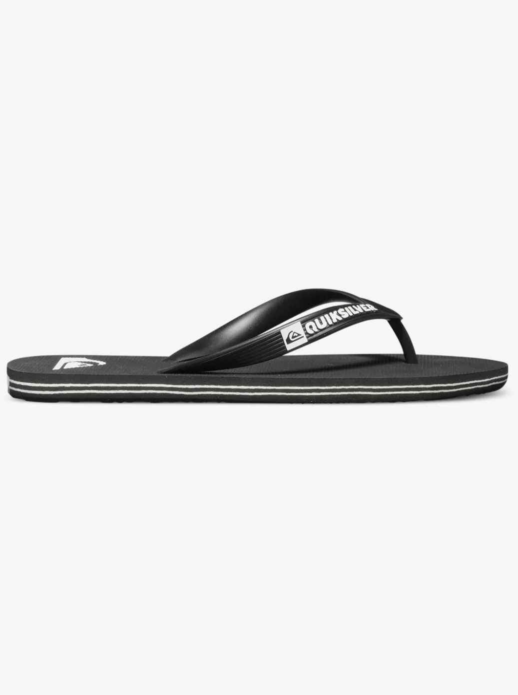 Cheap Quiksilver Molokai Flip-Flops Black/Black/White