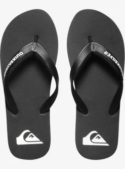 Cheap Quiksilver Molokai Flip-Flops Black/Black/White