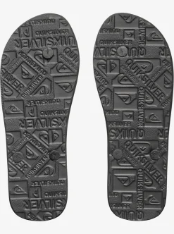 Cheap Quiksilver Molokai Flip-Flops Black/Black/White
