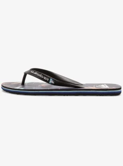 Fashion Quiksilver Molokai Highline Scallop Flip-Flops Blue 2