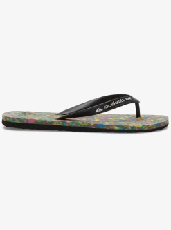 Store Quiksilver Molokai Recycled Flip-Flops Black/Blue/Black
