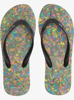 Store Quiksilver Molokai Recycled Flip-Flops Black/Blue/Black