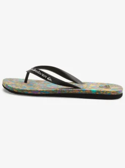 Store Quiksilver Molokai Recycled Flip-Flops Black/Blue/Black