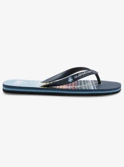 Hot Quiksilver Molokai Word Flip-Flops Blue 4