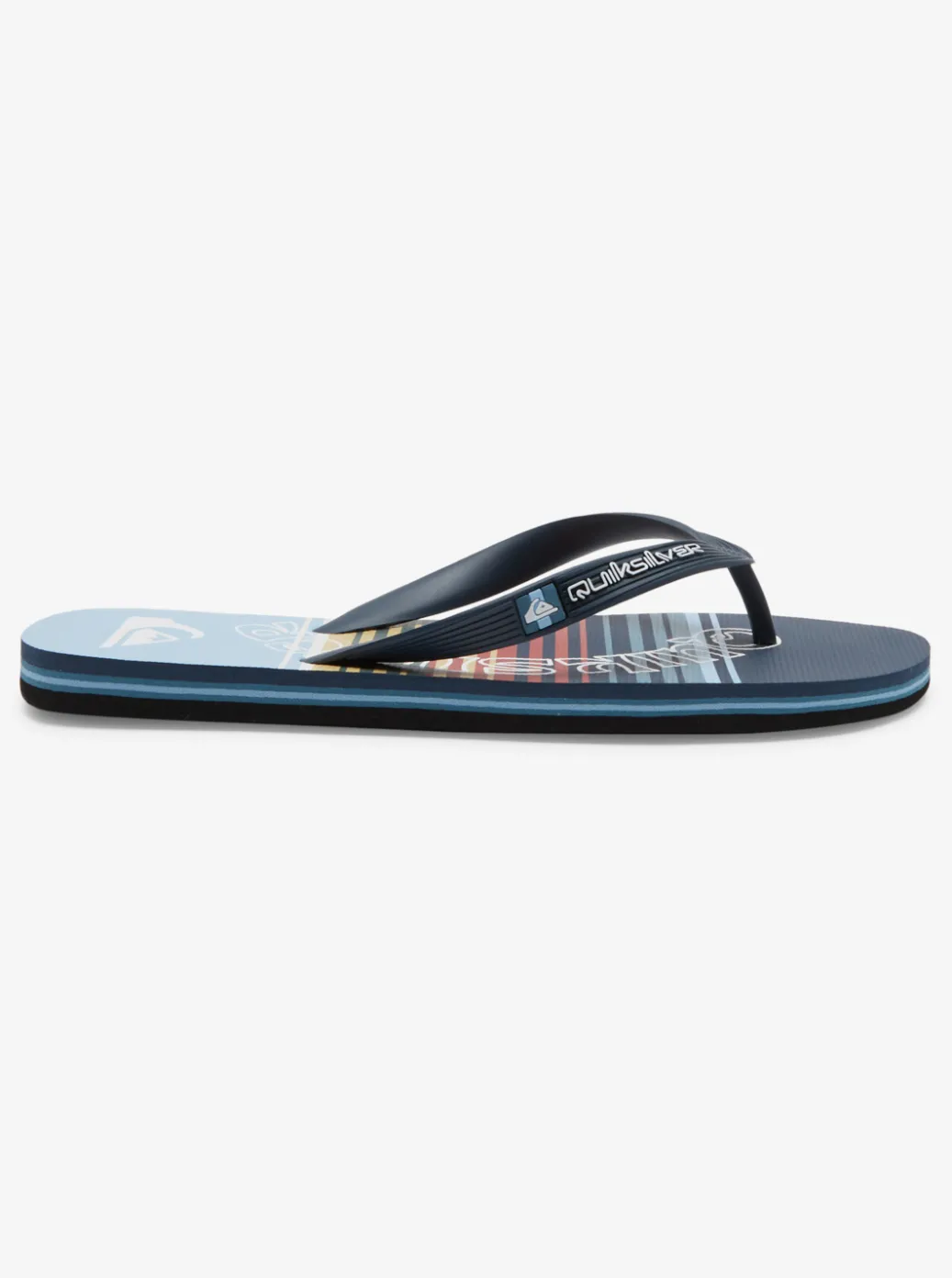Hot Quiksilver Molokai Word Flip-Flops Blue 4