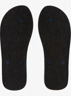 Hot Quiksilver Molokai Word Flip-Flops Blue 4