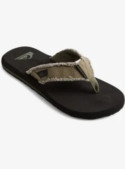 Shop Quiksilver Monkey Abyss Sandals Green/Black/Brown