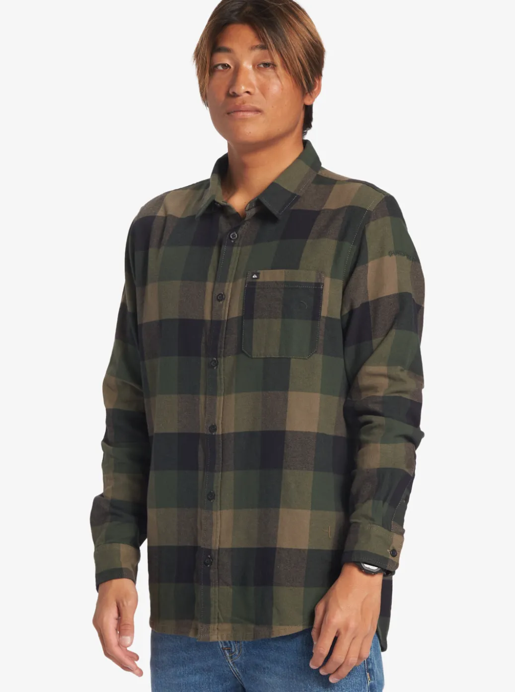 Best Sale Quiksilver Motherfly Long Sleeve Shirt Major Brown Motherfly