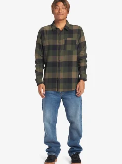 Best Sale Quiksilver Motherfly Long Sleeve Shirt Major Brown Motherfly