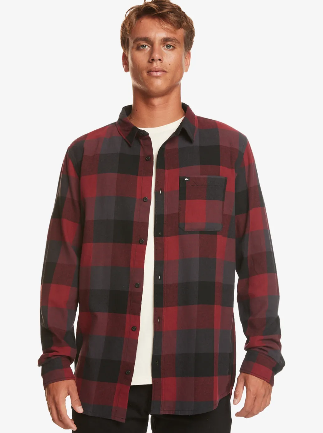 New Quiksilver Motherfly Long Sleeve Shirt Black Motherfly
