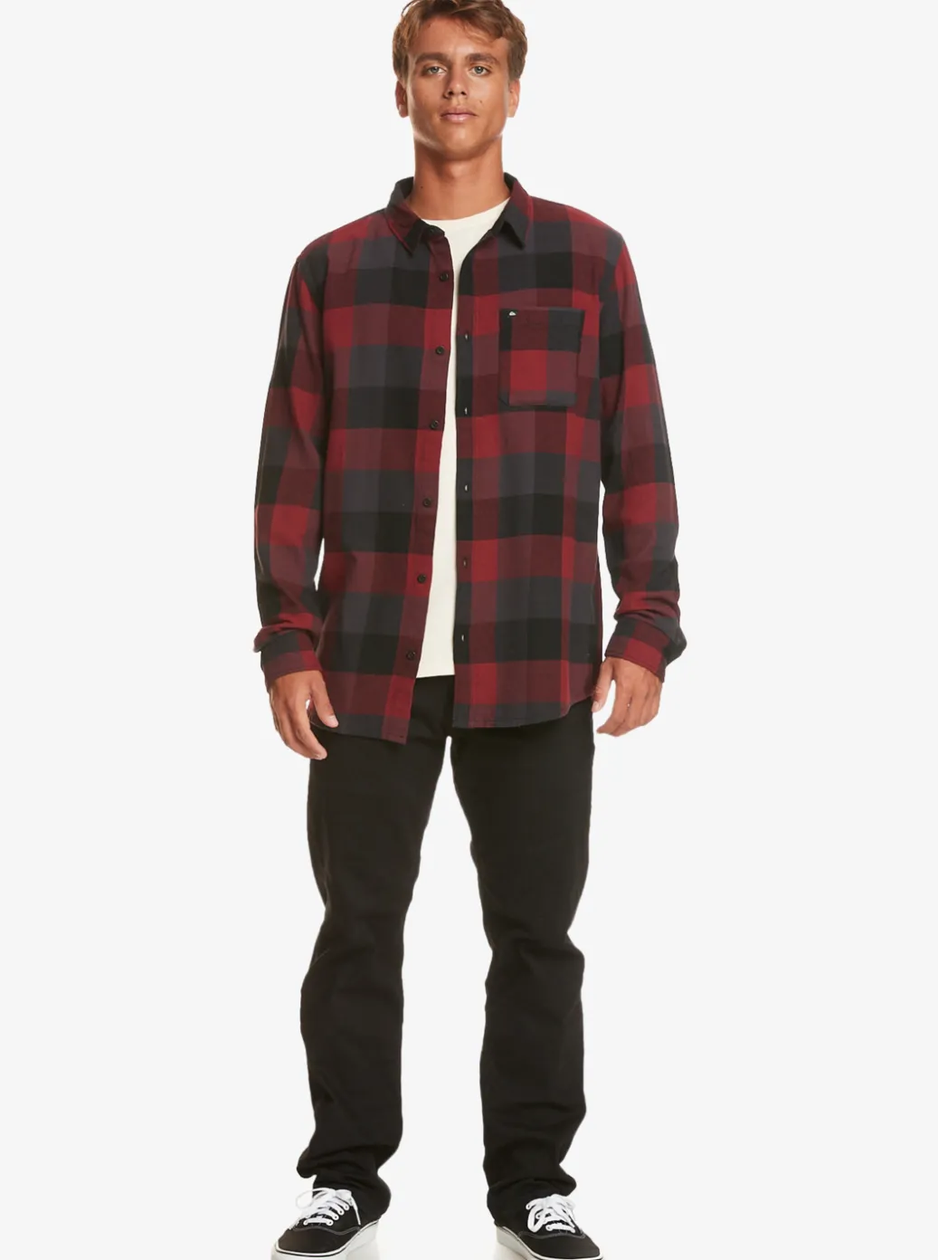 New Quiksilver Motherfly Long Sleeve Shirt Black Motherfly