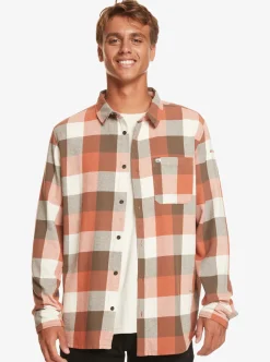 Discount Quiksilver Motherfly Long Sleeve Shirt Major Brown Motherfly