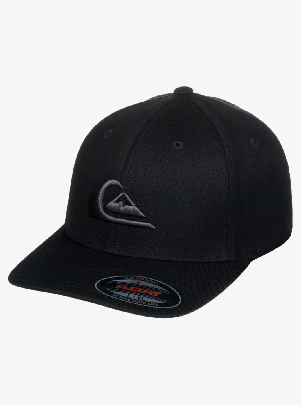 New Quiksilver Mountain And Wave Flexfit Hat Black/Black