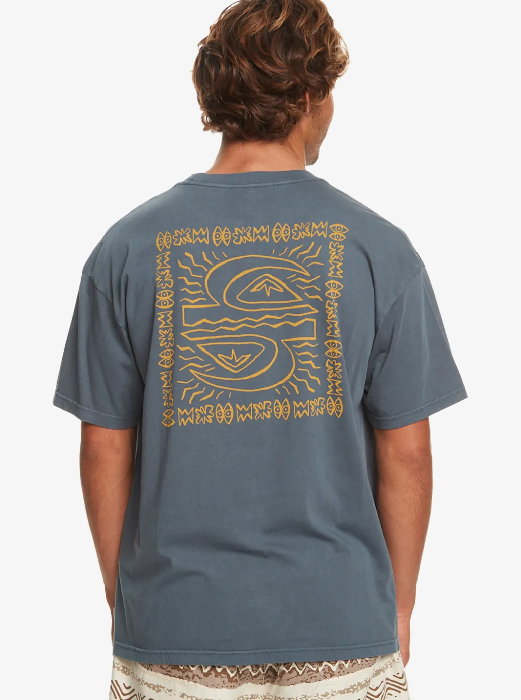Discount Quiksilver Natural Vibe T-Shirt Dark Slate