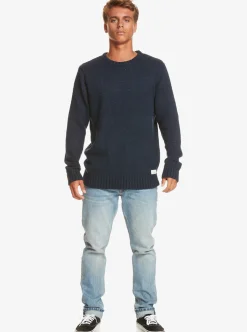 New Quiksilver Neppy Sweater Navy Blazer