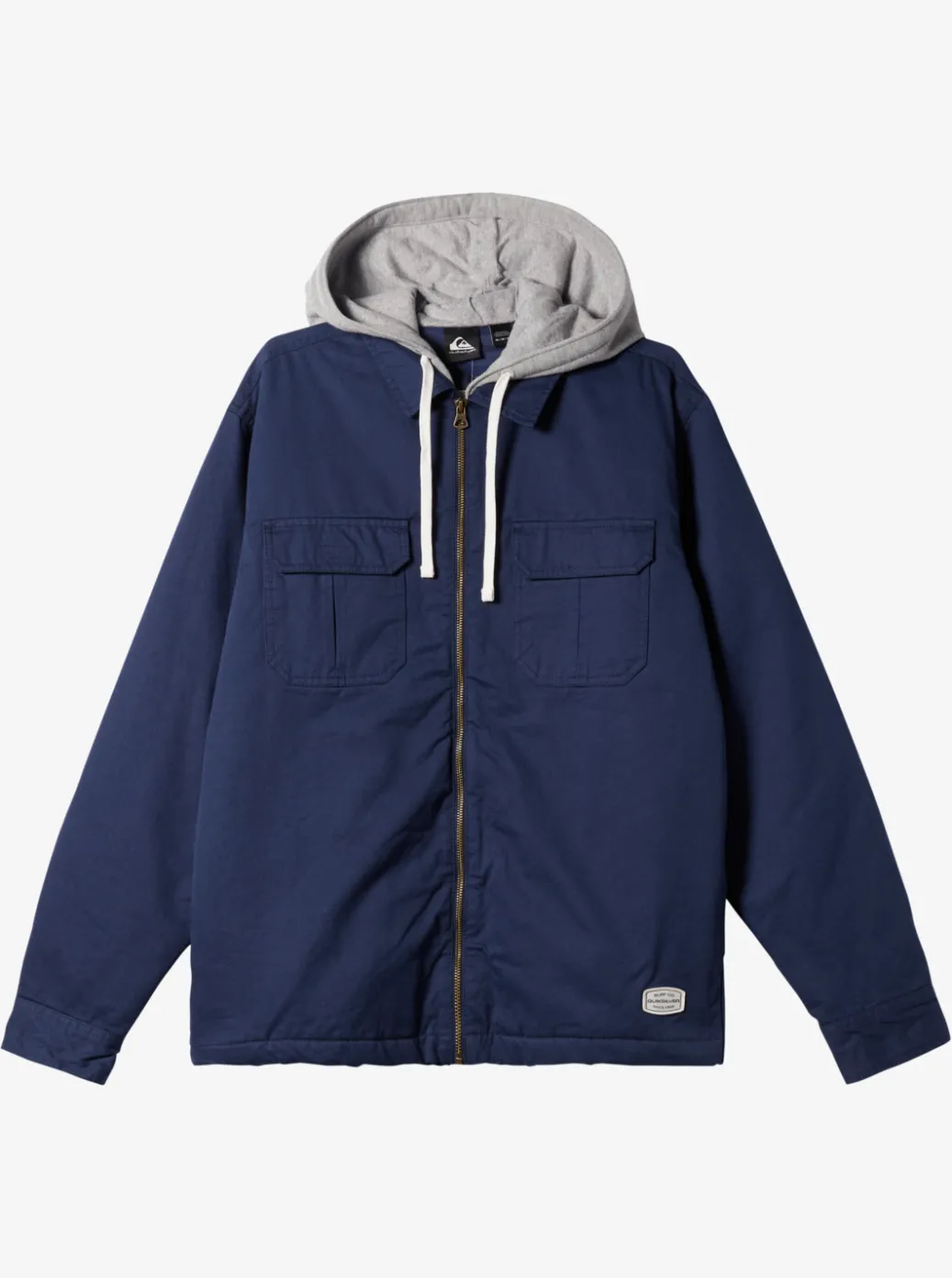 Discount Quiksilver New Aitor Hooded Jacket Naval Academy