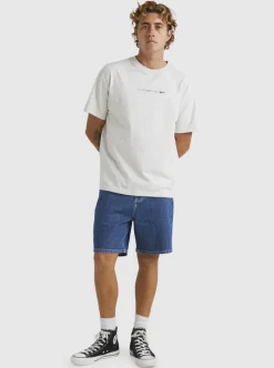 Hot Quiksilver New Instinct Short Sleeve Stn T-Shirt Snow Heather