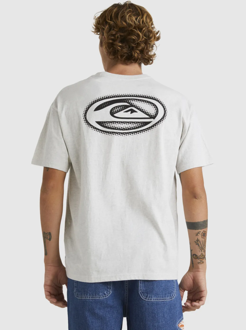 Hot Quiksilver New Instinct Short Sleeve Stn T-Shirt Snow Heather