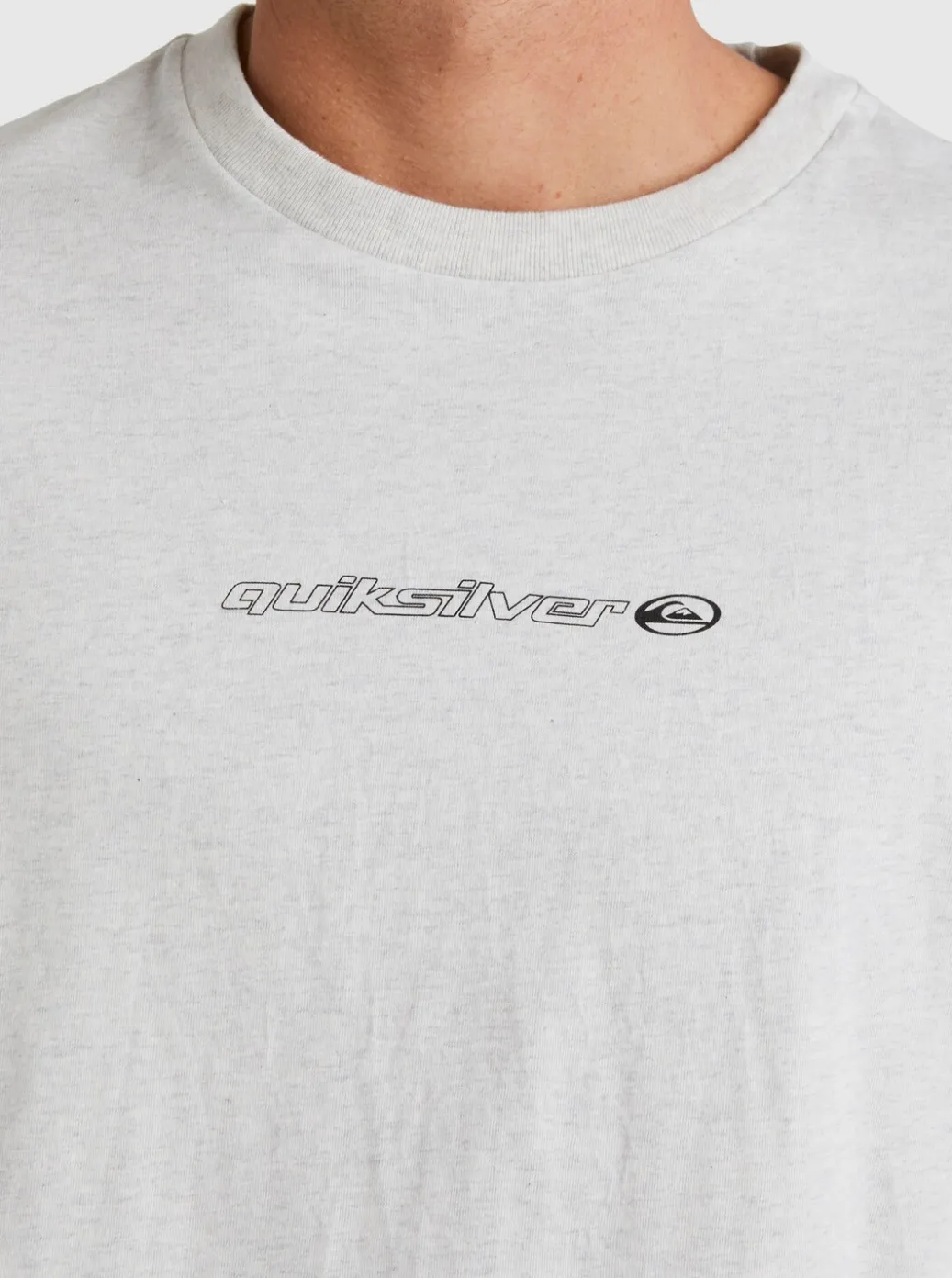 Hot Quiksilver New Instinct Short Sleeve Stn T-Shirt Snow Heather