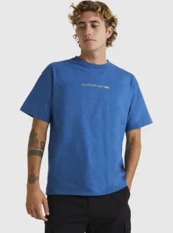Shop Quiksilver New Instinct Short Sleeve Stn T-Shirt Dark Blue