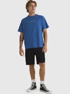Shop Quiksilver New Instinct Short Sleeve Stn T-Shirt Dark Blue