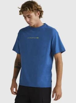 Shop Quiksilver New Instinct Short Sleeve Stn T-Shirt Dark Blue