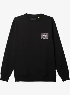 Sale Quiksilver No Control Crew Fleece Crew Neck Sweatshirt Black