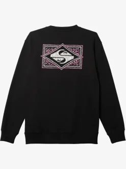 Sale Quiksilver No Control Crew Fleece Crew Neck Sweatshirt Black