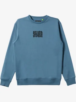 Cheap Quiksilver No Control Crew Fleece Crew Neck Sweatshirt Aegean Blue