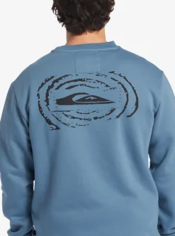 Cheap Quiksilver No Control Crew Fleece Crew Neck Sweatshirt Aegean Blue