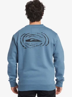 Cheap Quiksilver No Control Crew Fleece Crew Neck Sweatshirt Aegean Blue